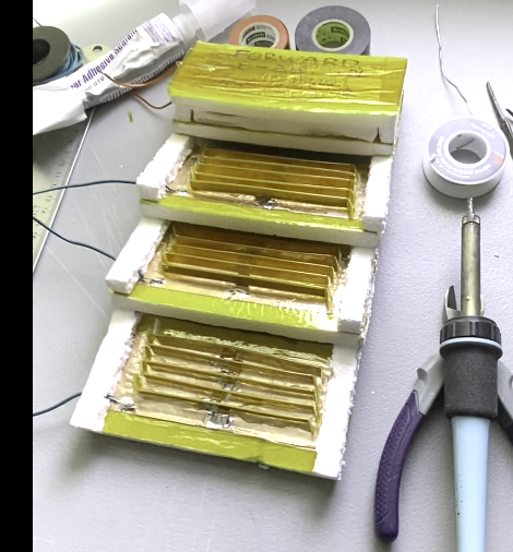 Internal T-Blade thruster components during construction