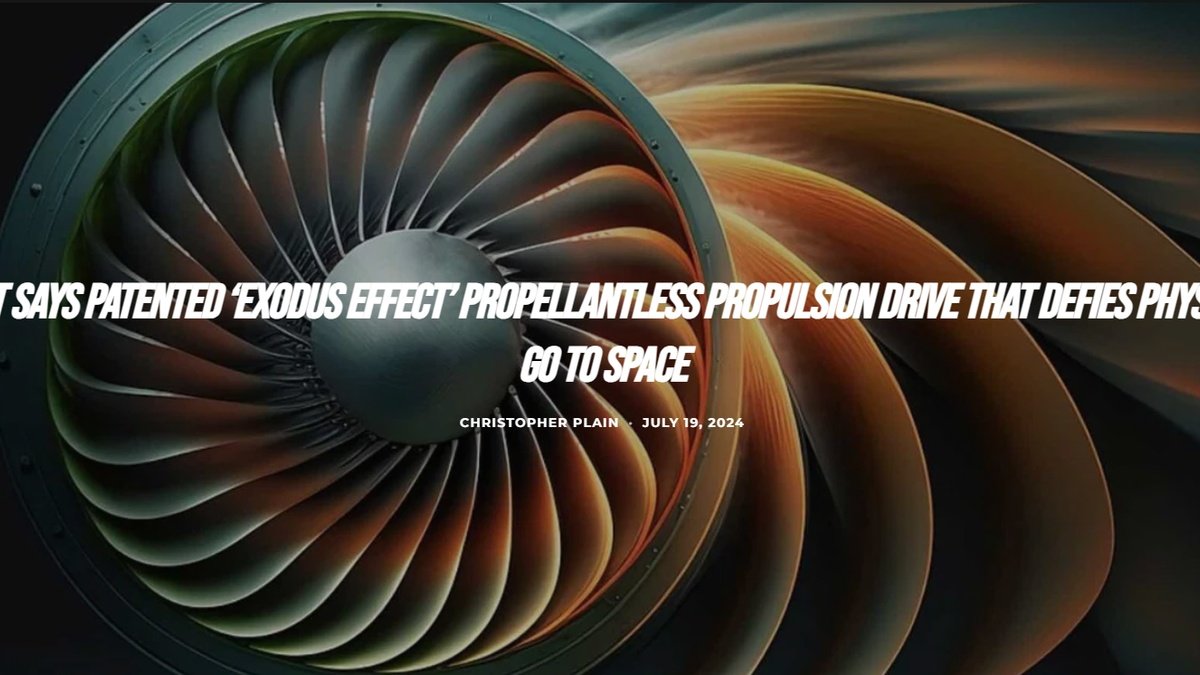 The Debrief coverage of the patented Exodus Effect propulsion platform